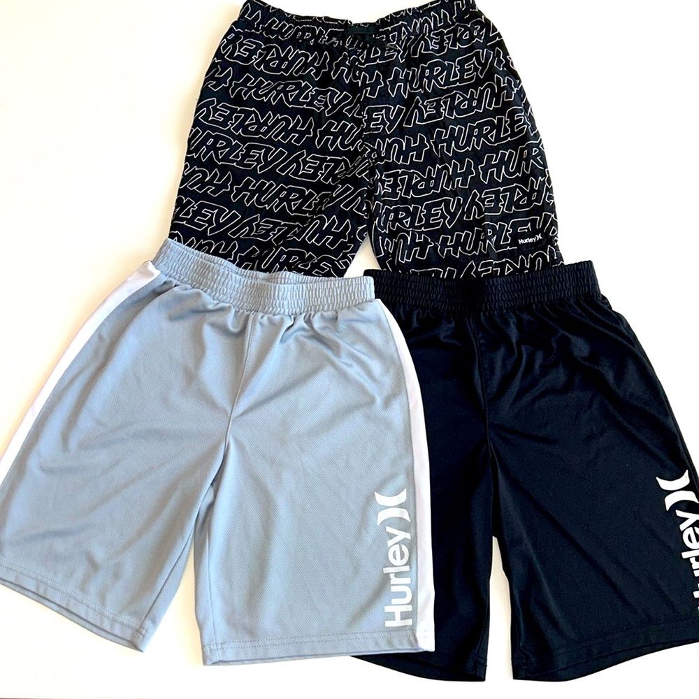 Hurley Boys Shorts (Bundle 3) Size Medium 10-12 Athletic Perfect Condition!!!!
